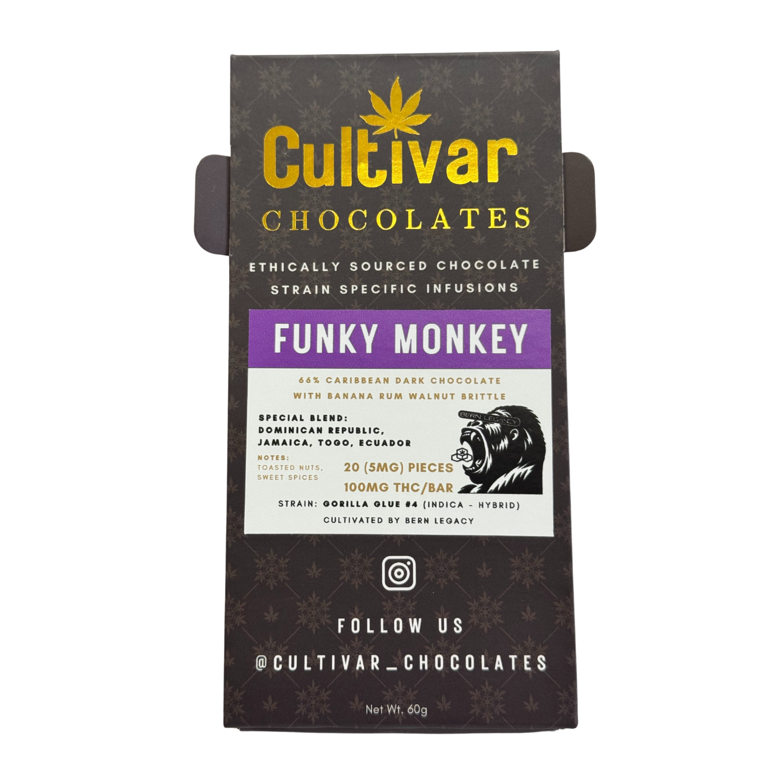 Photograph of product: Salted Potato Chip Chocolate Bar | 100mg Bar | Cultivar Chocolates