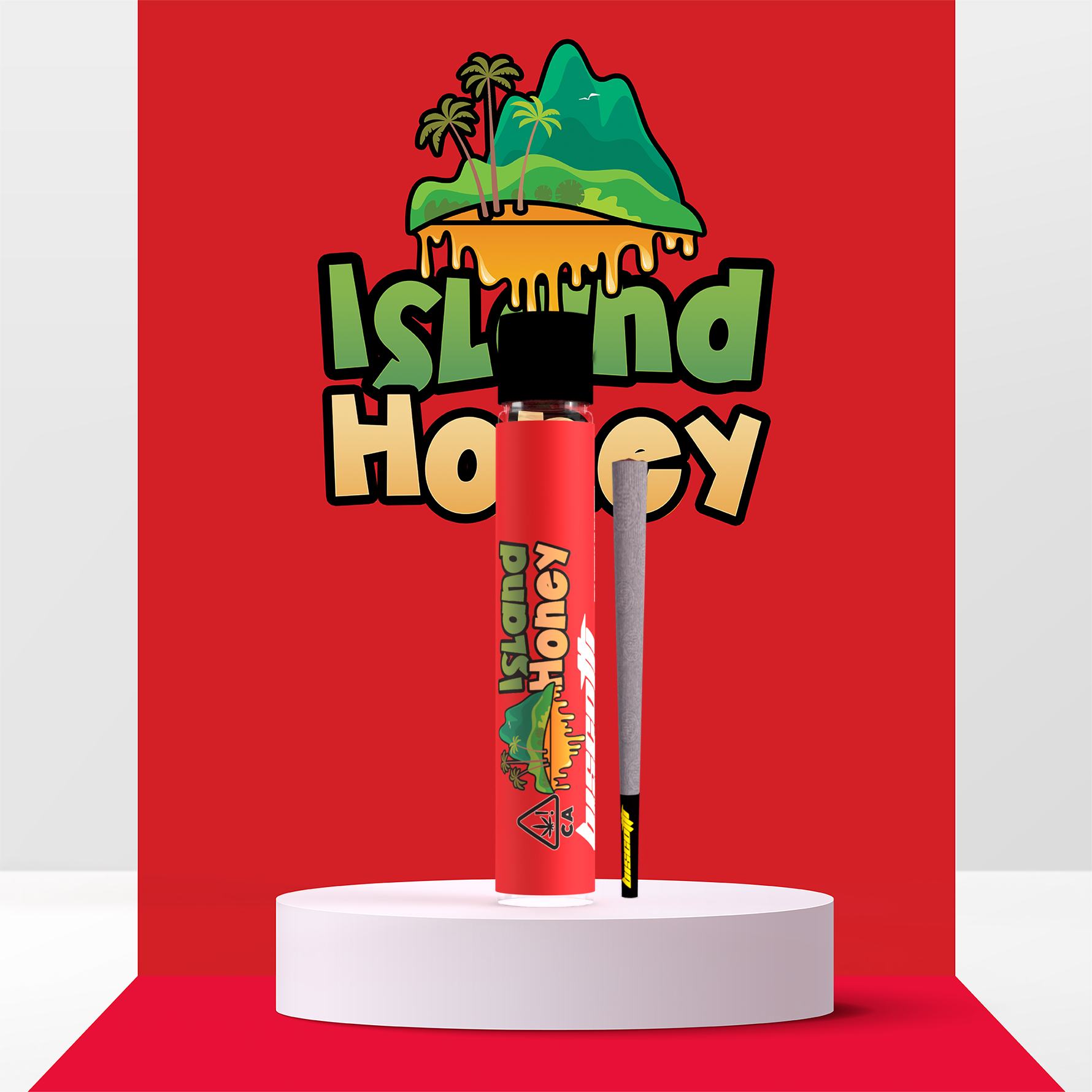 Photograph of product: Biscotti - Island Honey 1g Infused Preroll Oui'd