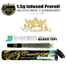 Photograph of product: CAVIAR GOLD | KING CAVI OG CAVI CONE | INFUSED PRE-ROLL | 1.5G