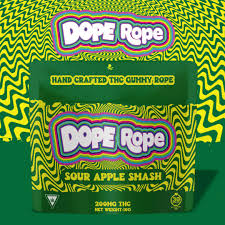 Photograph of Product: Dope Rope - Gummies - Sour Apple Smash - 200mg