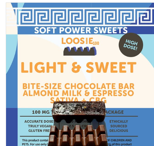Photograph of product: Soft Power Sweets | "Light & Sweet" Milk Chocolate Espresso | 100mg Bite Size Bar