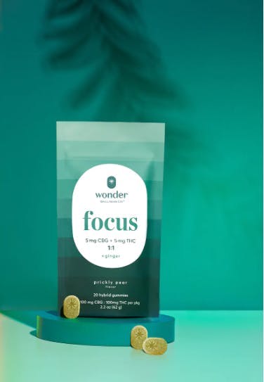 Photograph of Product: Focus Prickly Pear 1:1 (CBG:THC) Gummies - 20 Pack