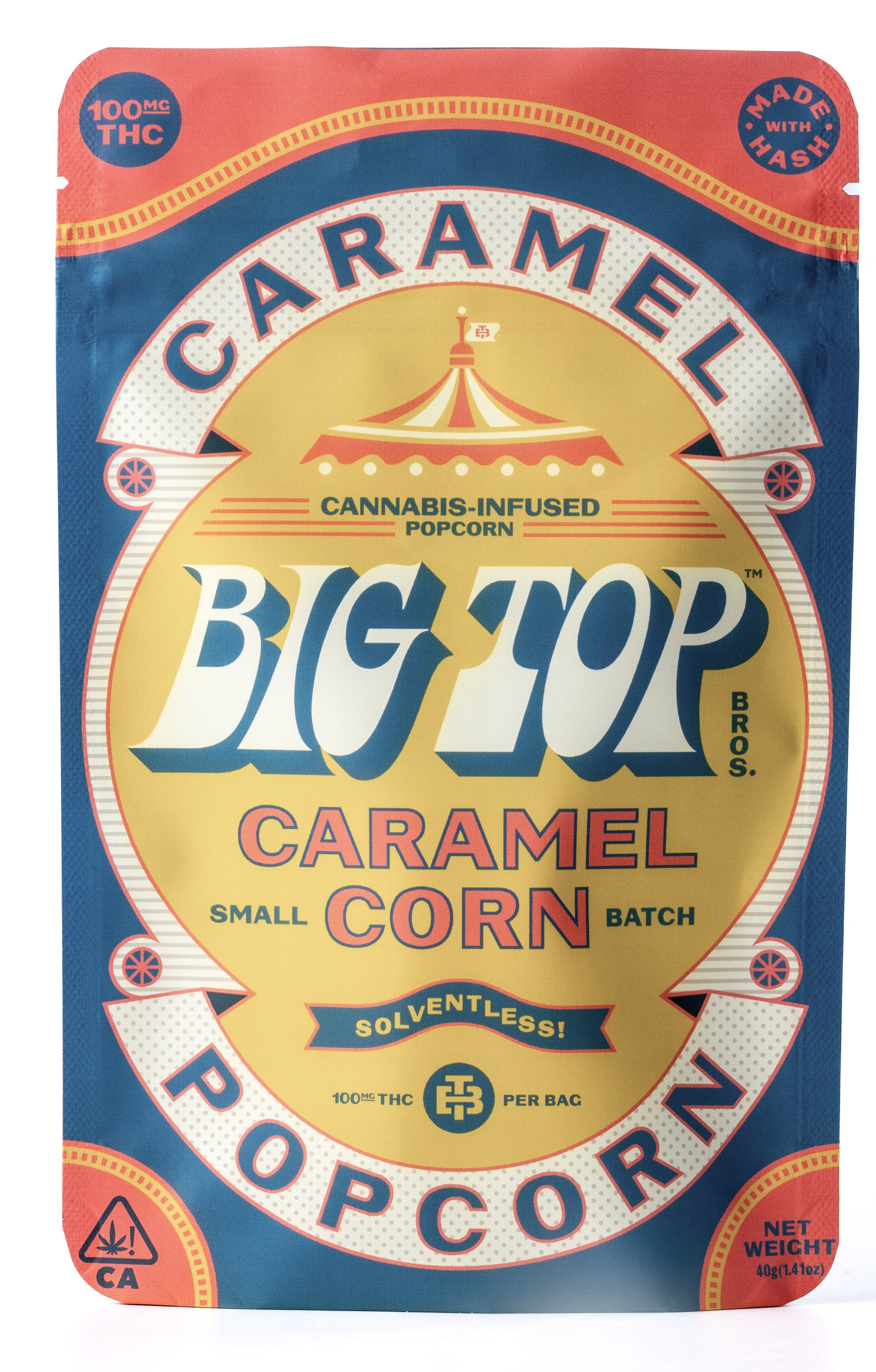 Photograph of Product: Big Top | Caramel Corn Popcorn | 2mg per Kernel 100mg