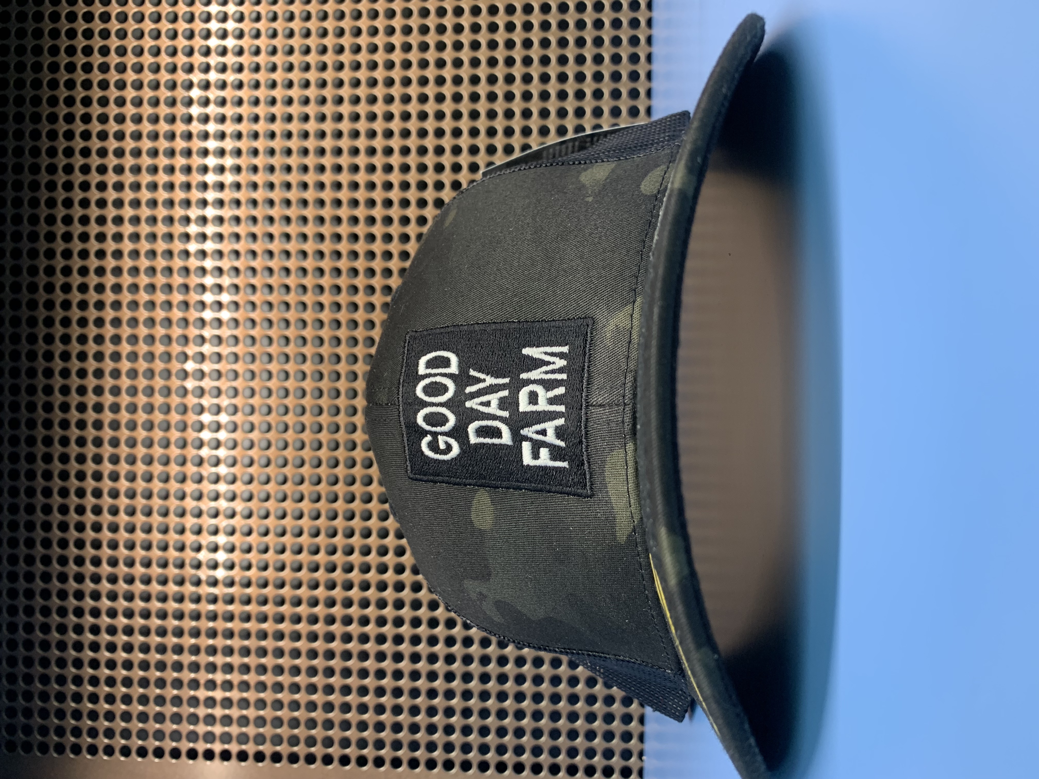 Photograph of product: Good Day Farm: Black Camo Hat