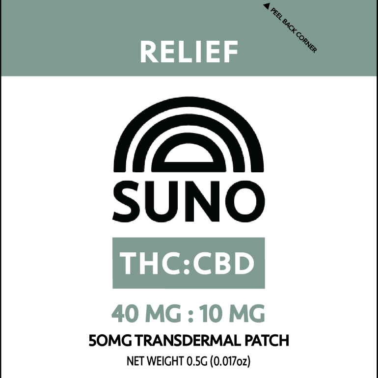 Photograph of product: 40mg Transdermal Patch (4:1 TH-oui:CBD) - Relief