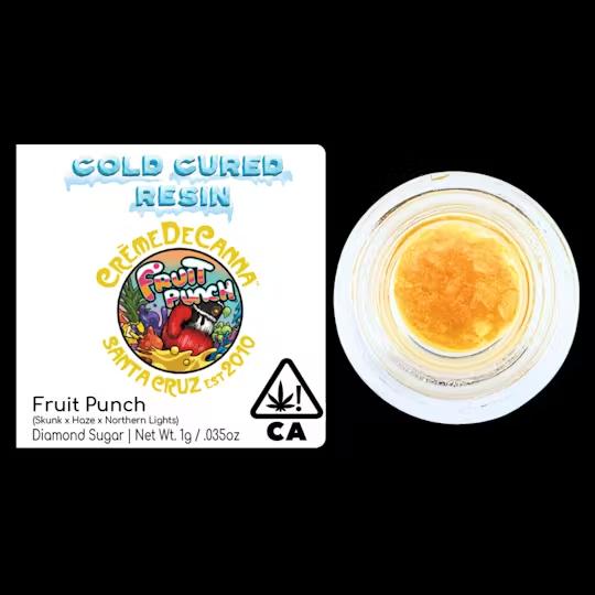 Photograph of product: Creme De Canna Fruit Punch Oui'd Diamond Sugar, 1g