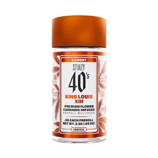 Photograph of product: King Louis XIII | Infused 40's Pre-Roll 5pk - 2.5g - 