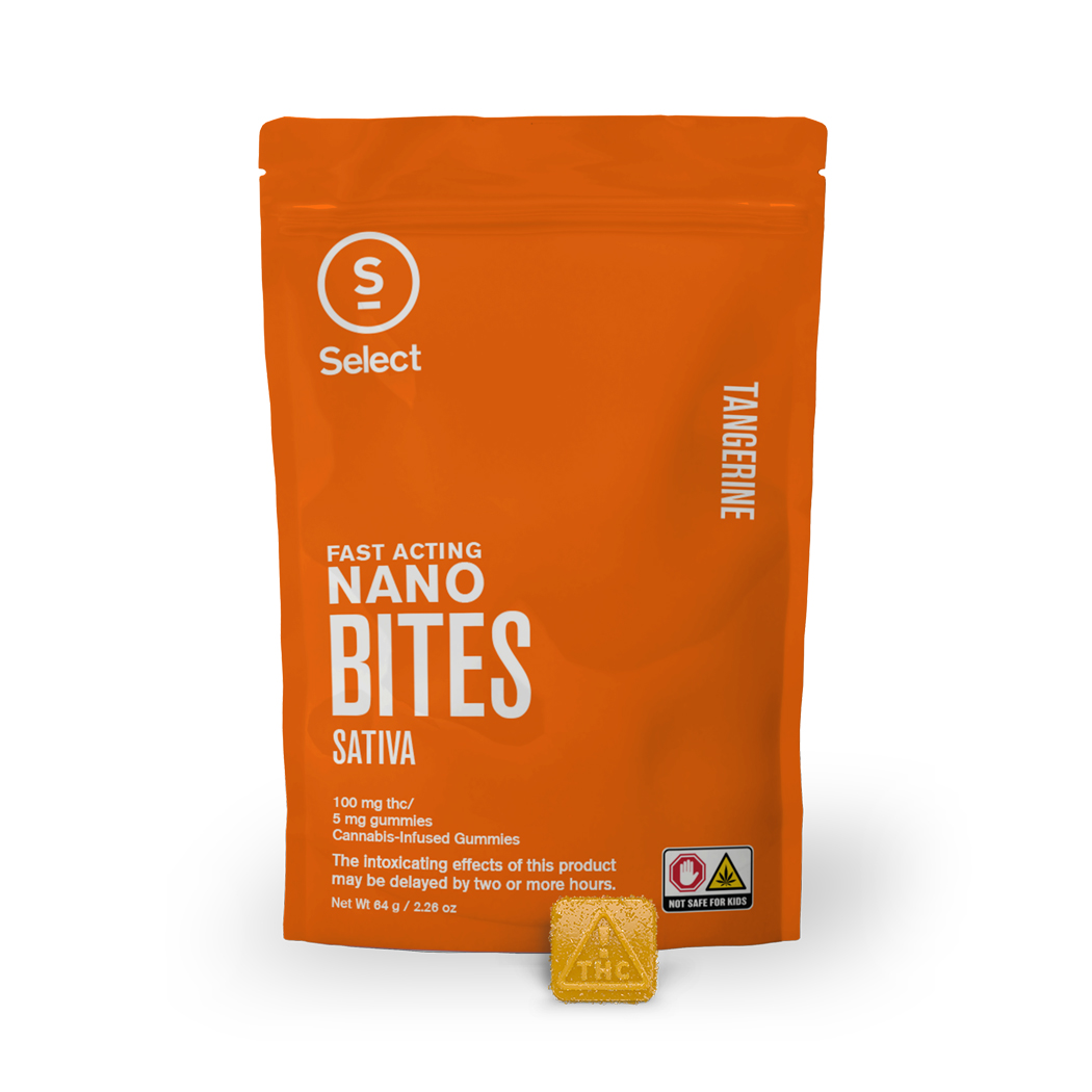 Photograph of product: Tangerine Fast-Acting Nano Bites | 100mg