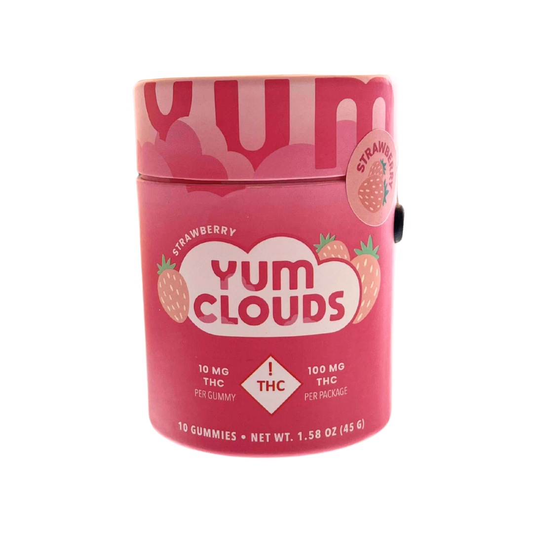 Photograph of product: Yum Clouds | Electric Prickly Pear | Gummies | 10pc | 100mg | TH-oui | CBC