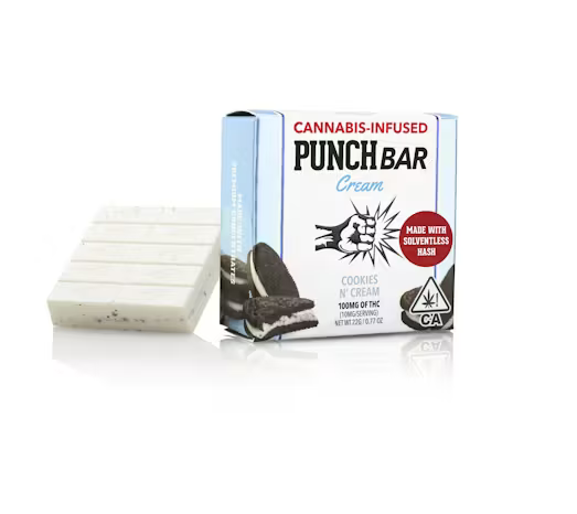 Photograph of product: COOKIES 'N CREAM | SOLVENTLESS PUNCH BAR 100MG