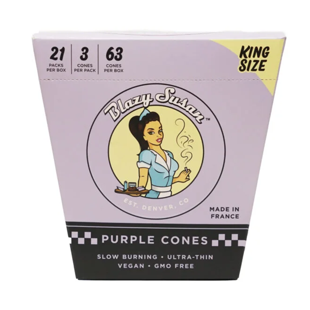 Photograph of product: Blazy Susan | Purple Paper Cones | King Size