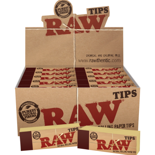 Photograph of product: RAW | Rolling Supplies | Original Tips Regular | 50ct