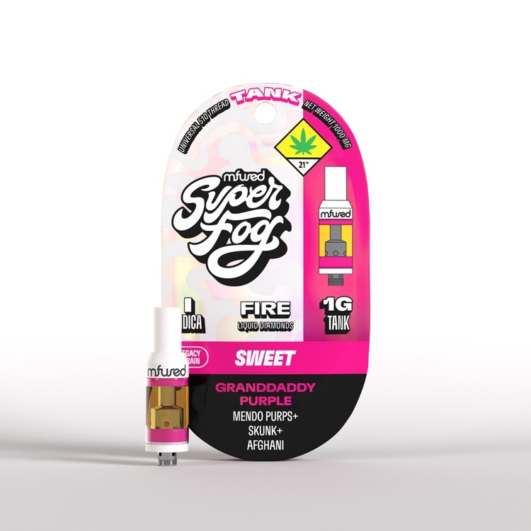 Photograph of product: Super Fog - Fire - Granddaddy Purple (Sweet) Cartridge