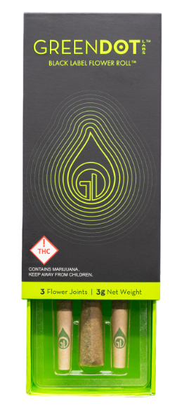 Photograph of product: GREEN DOT Black Label Flower Roll 3pk