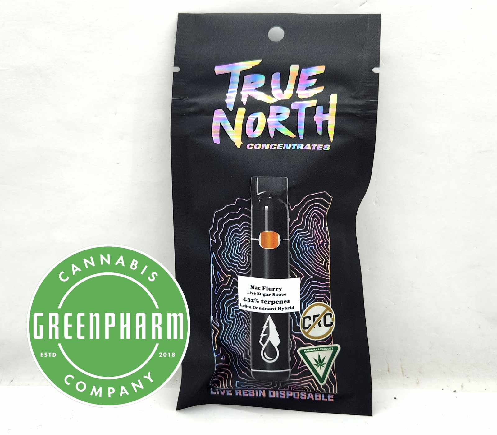 Photograph of product: Disposable Vape | True North | Mac Flurry Live Sugar Sauce