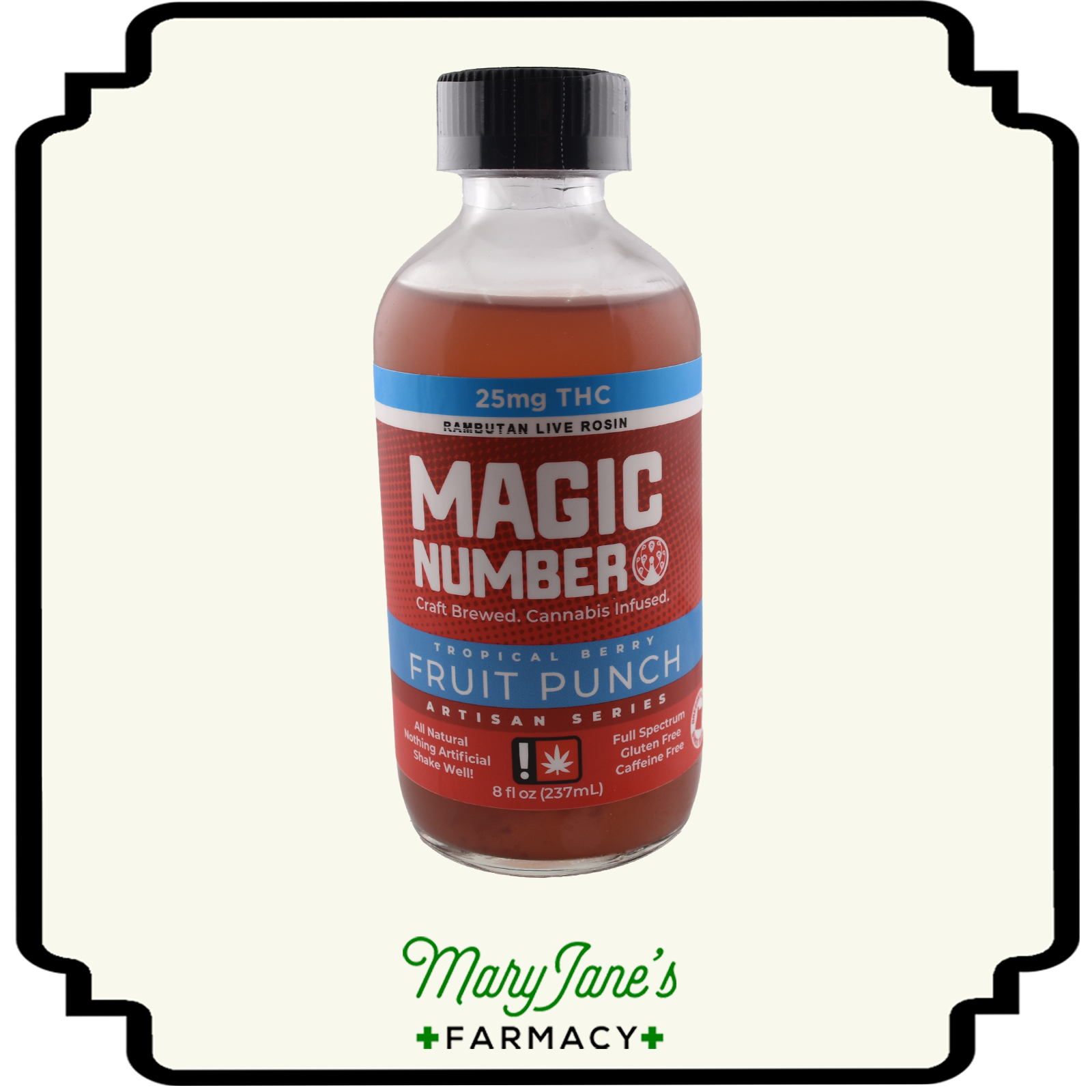 Photograph of product: Fruit Punch 8oz Beverage Infused with Rambutan Live Rosin | 25mg
