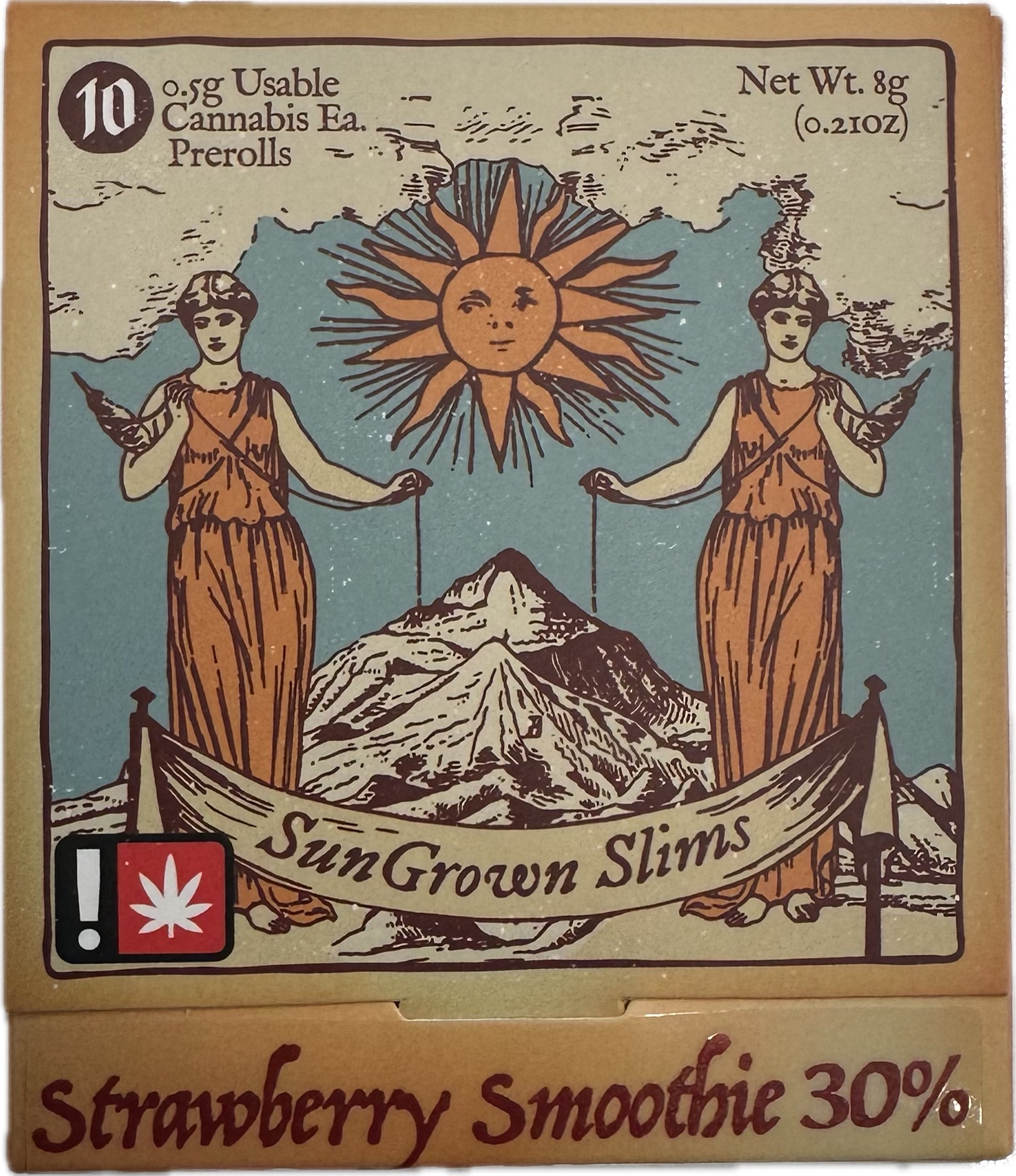 Photograph of product: Strawberry Smoothie Sungrown Slims Pre-Roll 10 Pk