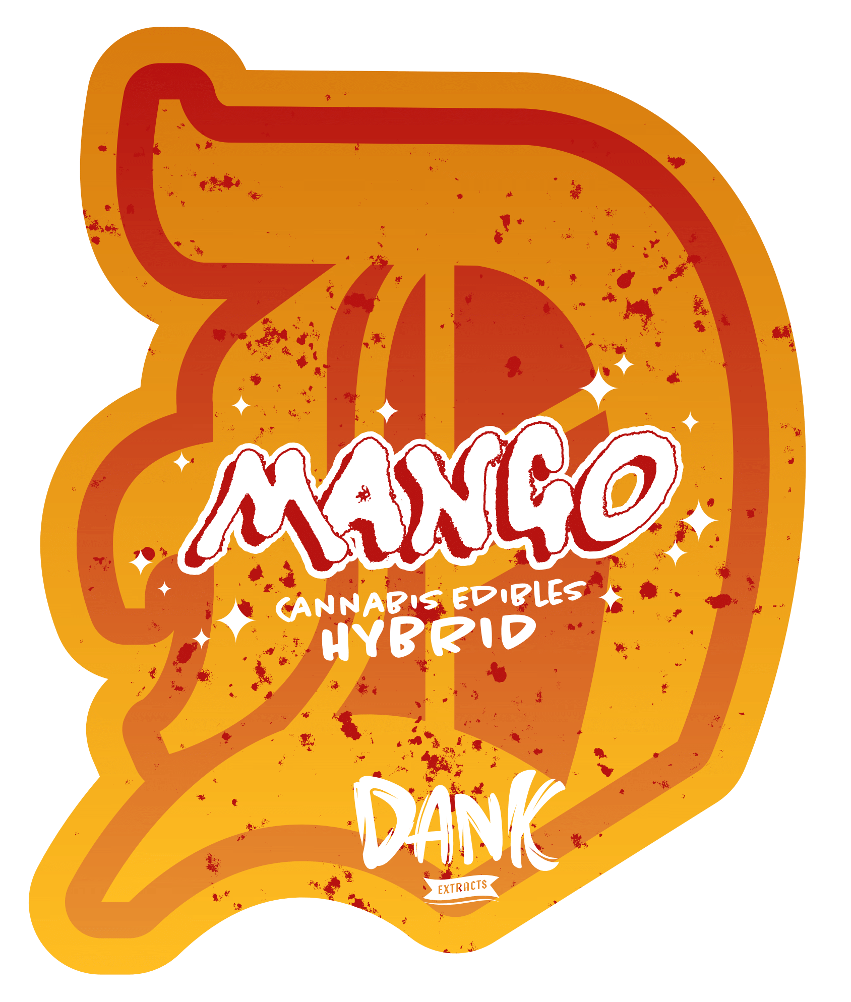 Photograph of product: Dank Gummies 200mg Mango