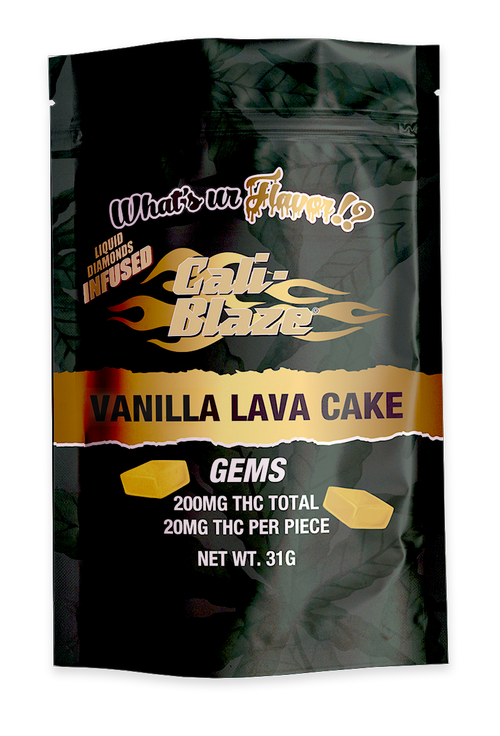 Photograph of product: Cali Blaze - 200MG Gummies - Vanilla Lava Cake