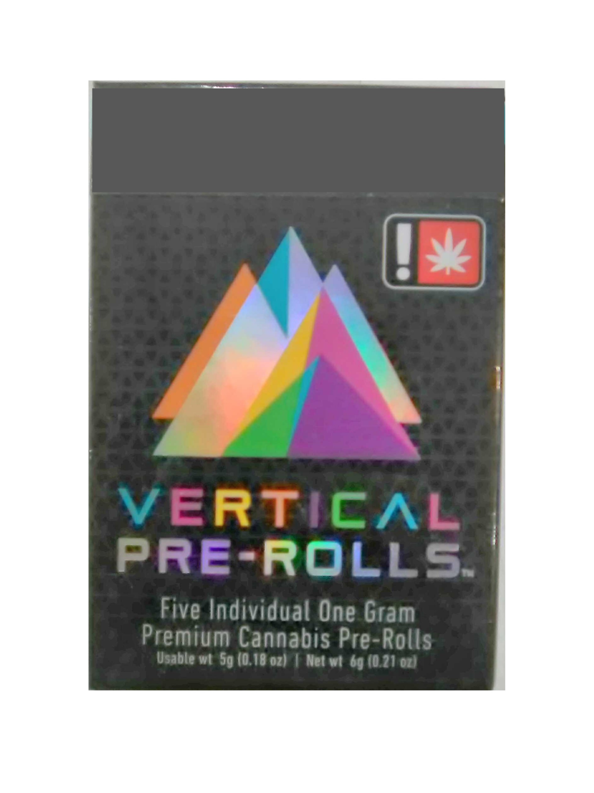 Photograph of product: Vertical XL Pre-roll Pack | Layer Cake | 5 x 1g