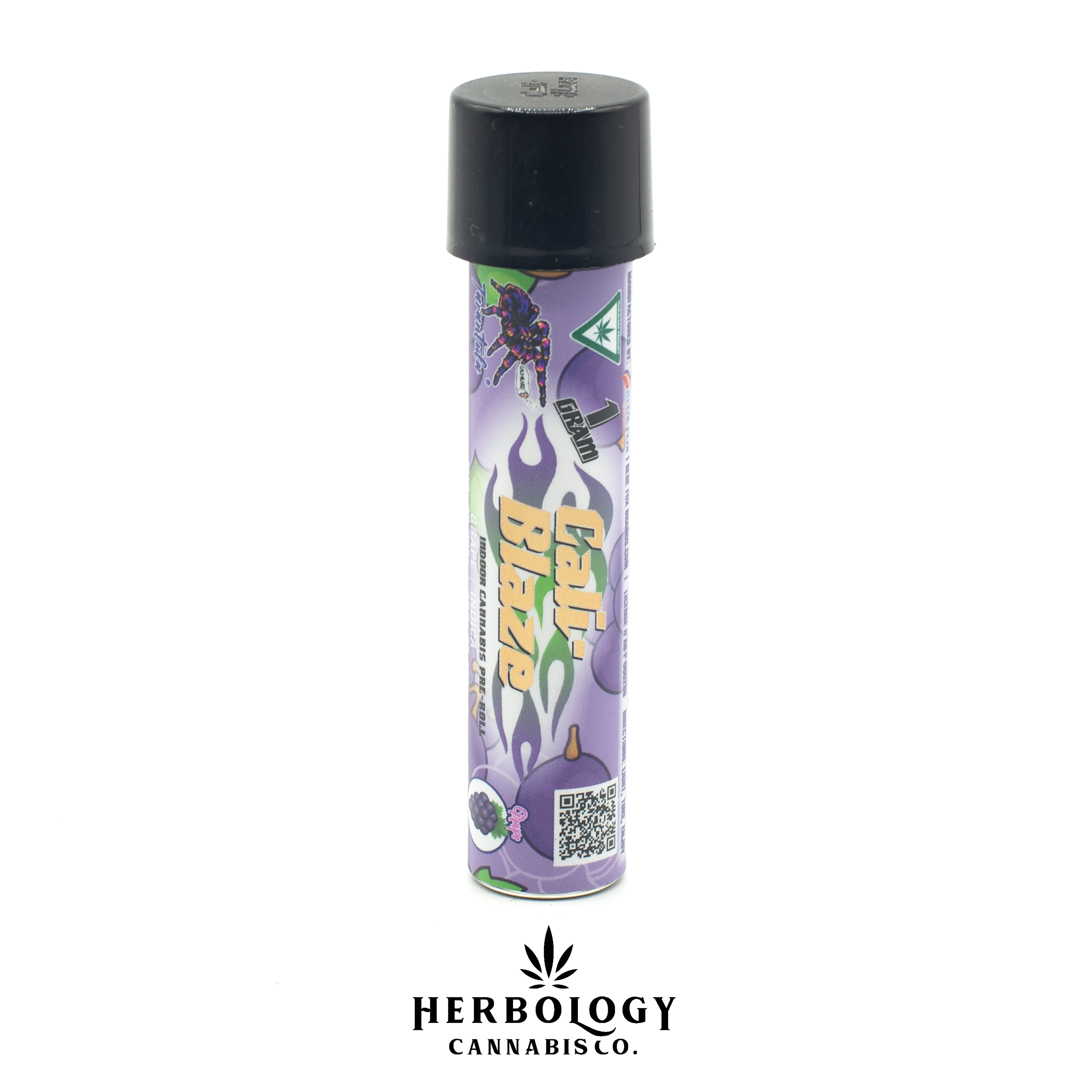 Photograph of product: Cali-Blaze | Infused Pre-Roll | Tarantula | Grape | 1g