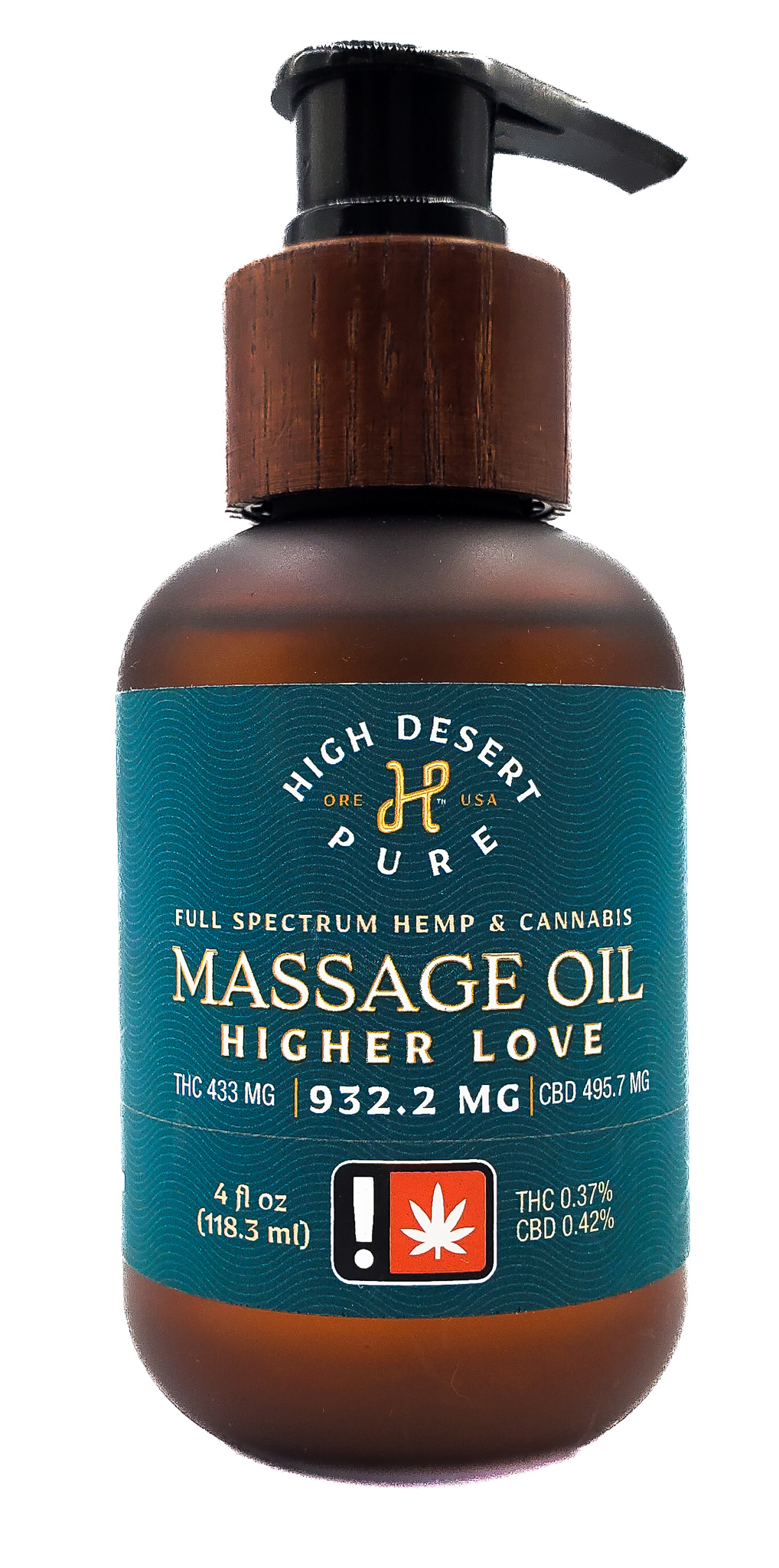 Photograph of product: High Desert Pure | Massage Oil | Higher Love 1:1 | 4oz