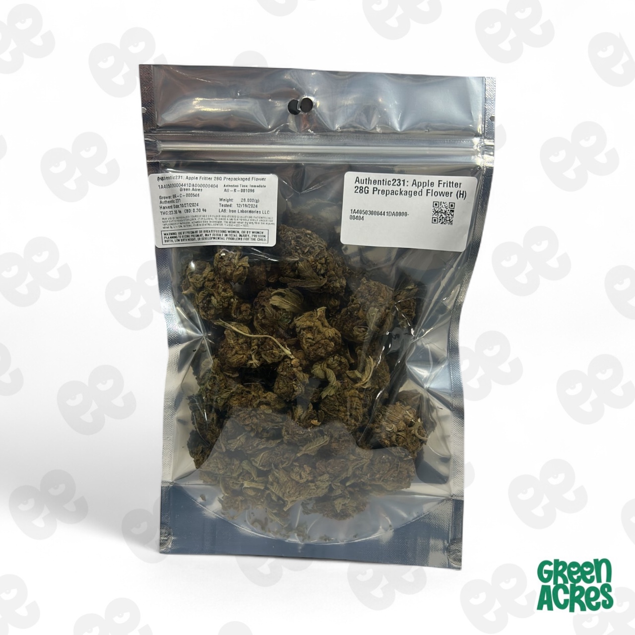 Photograph of product: Authentic231: Apple Fritter 28G Prepackaged Flower (H)