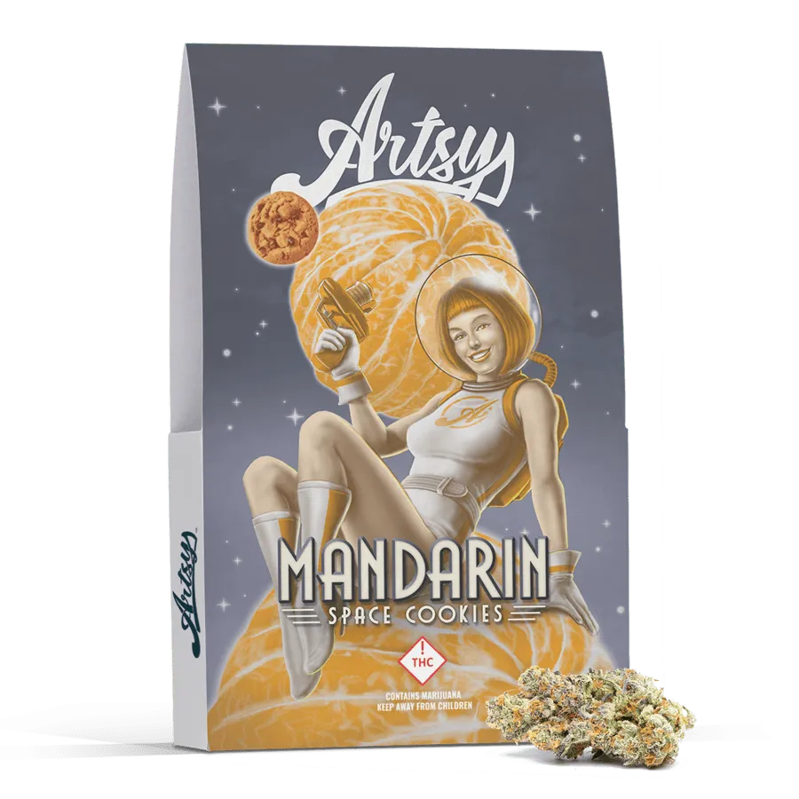 Photograph of product: Artsy - Pre-Packed - Mandarin Space Cookies (I) 10g