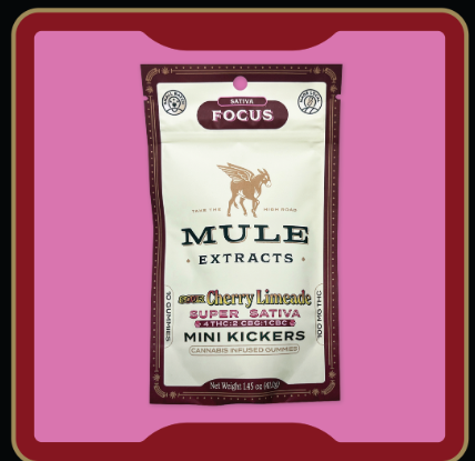 Photograph of product: Cherry Limeade | Mule Extracts | 100mg Gummies (10 pack)