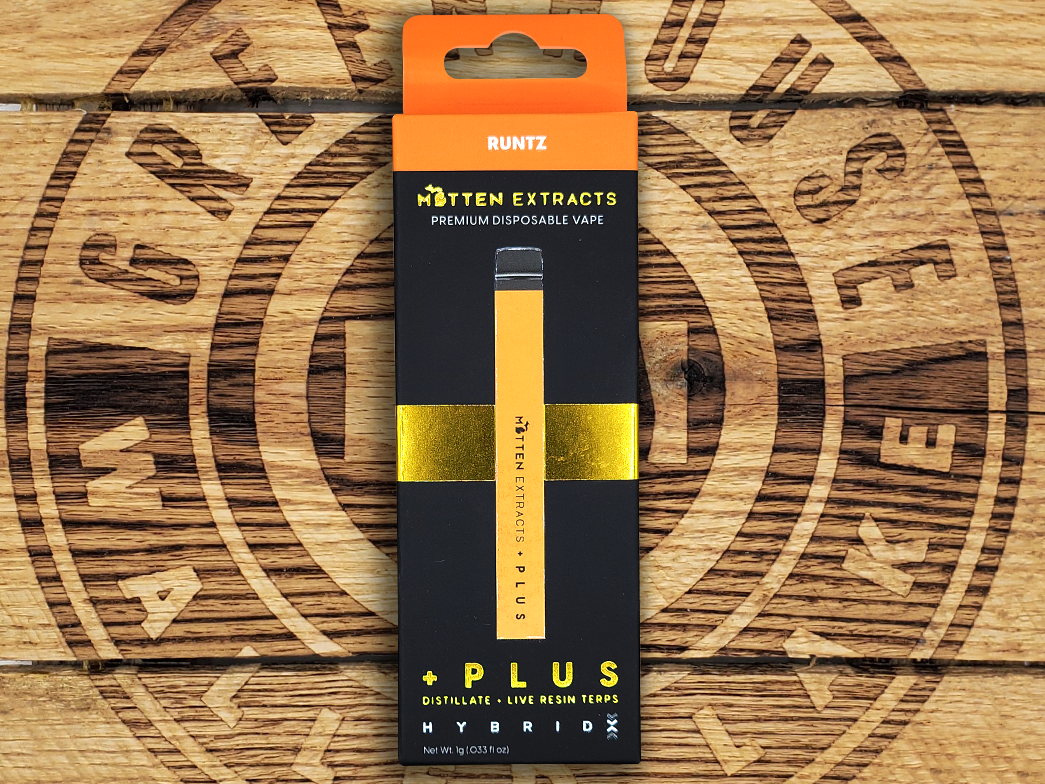 Photograph of product: Mitten Extracts | + Runtz | 1g AIO Cart