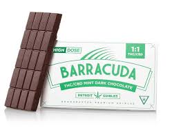 Photograph of product: Barracuda - Chocolate Bar - 200mg - 1:1 Dark Mint Chocolate