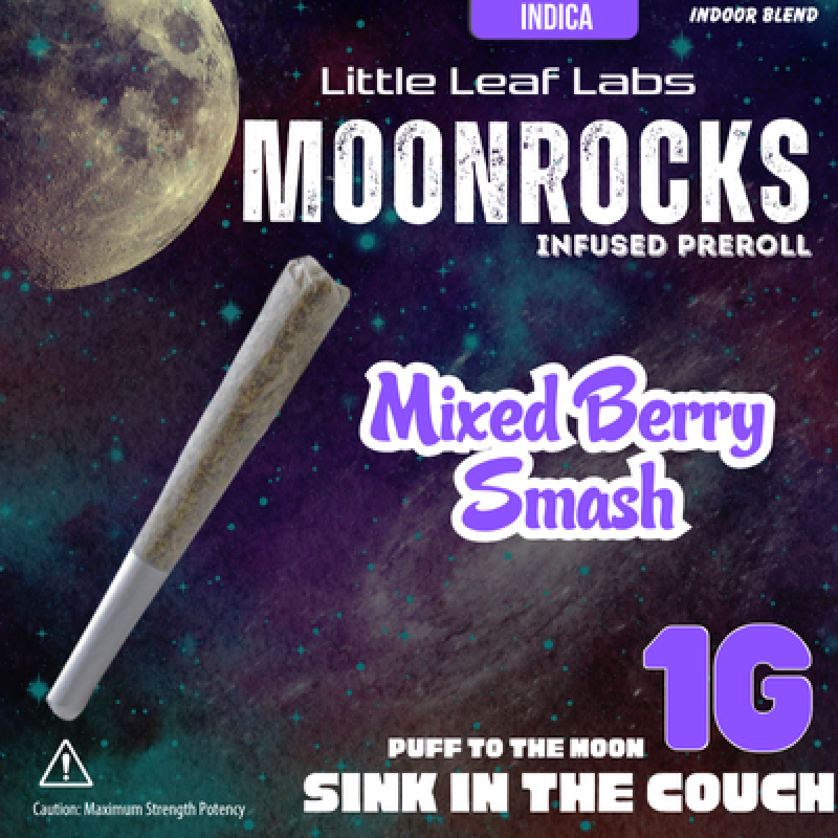 Photograph of product: Pre-Roll | Moonrock Infused | Berry Smash | 1g