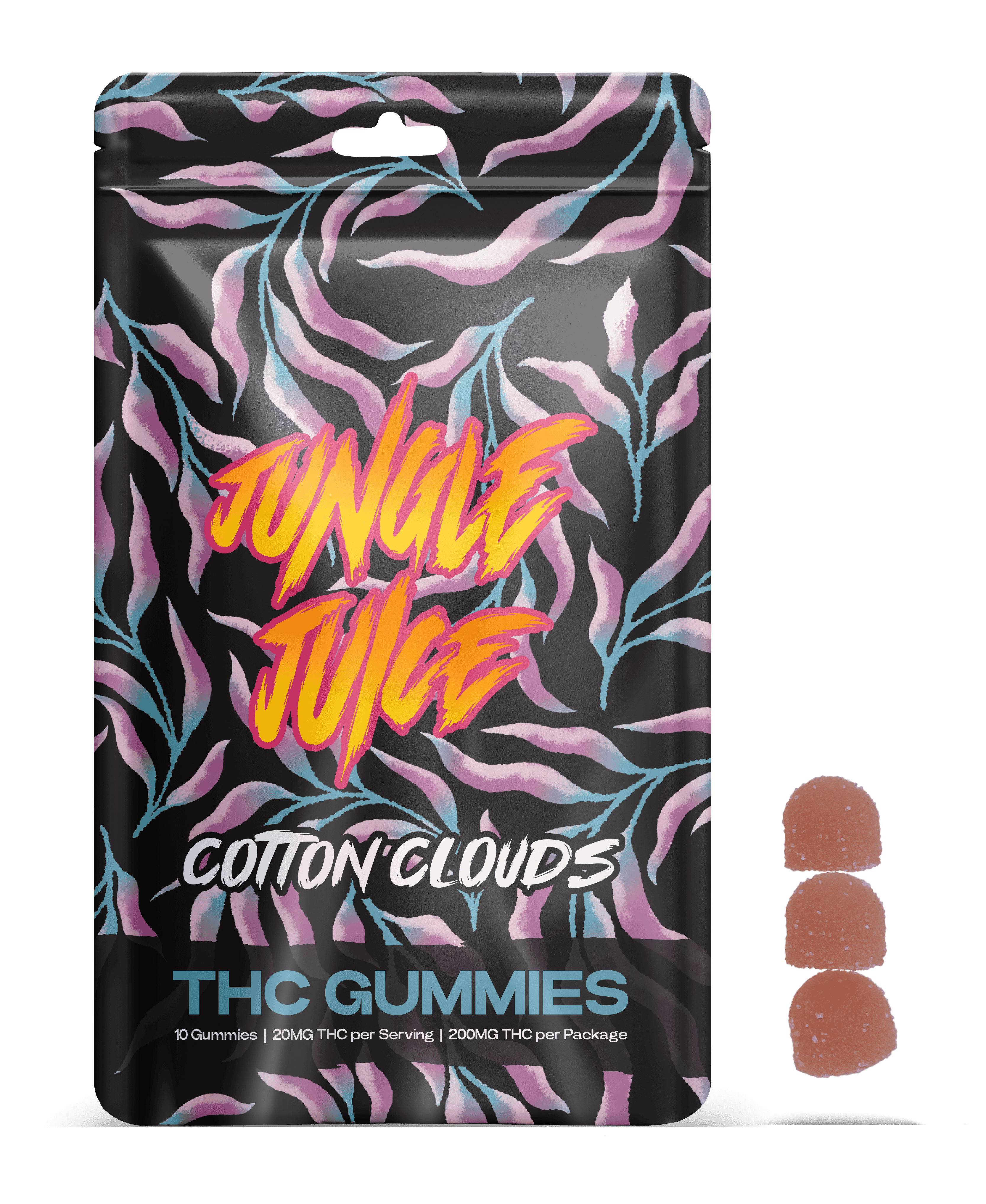 Photograph of product: Jungle Juice - Cotton Clouds Gummies 200mg