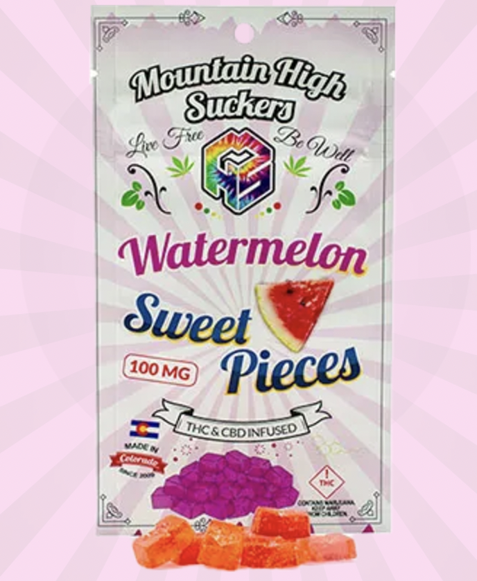 Photograph of product: MHS- Watermelon Sweet Pieces - 100mg