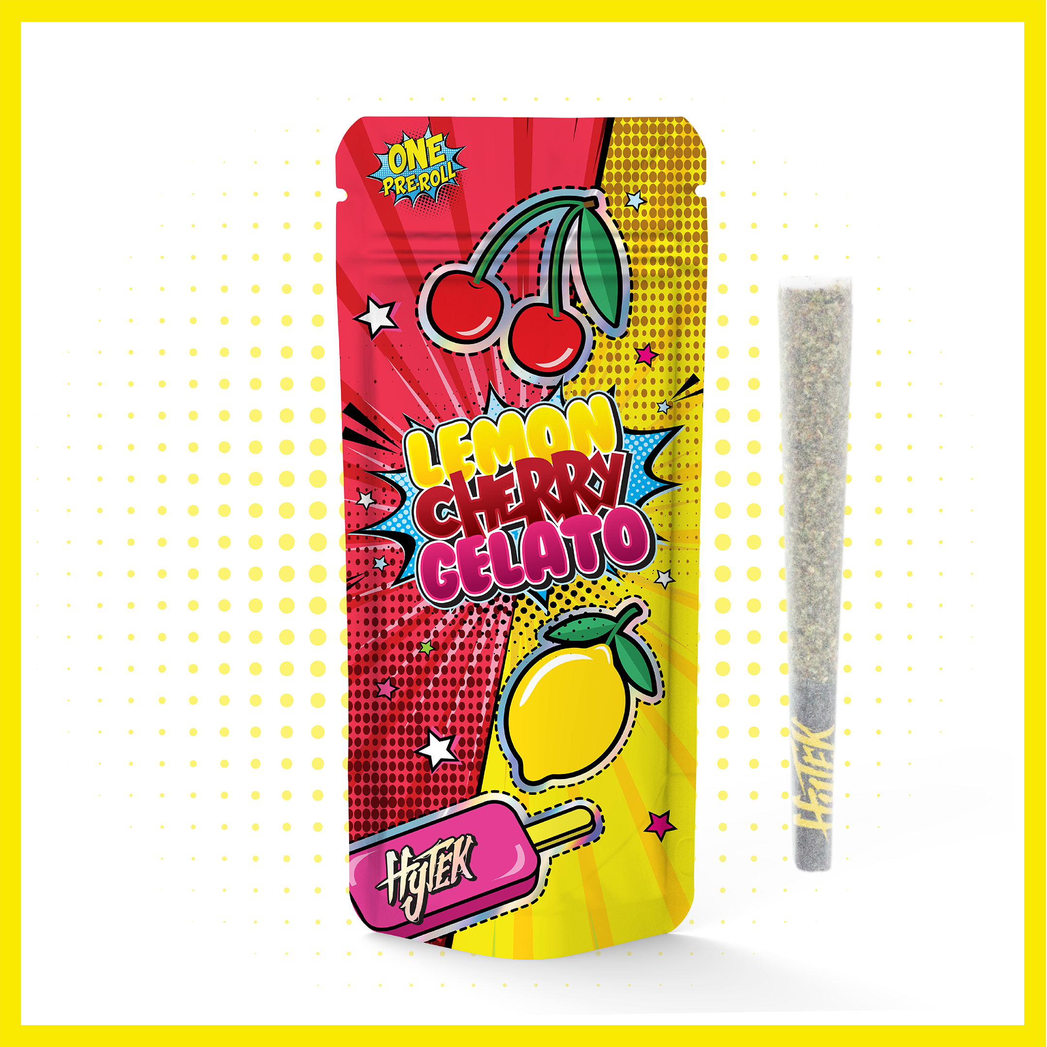 Photograph of product: HYTEK | LEMON CHERRY GELATO | PRE ROLL | 1g