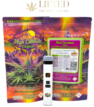Photograph of product: BLACK SNOWMAN  LIVE RESIN DISPO.
