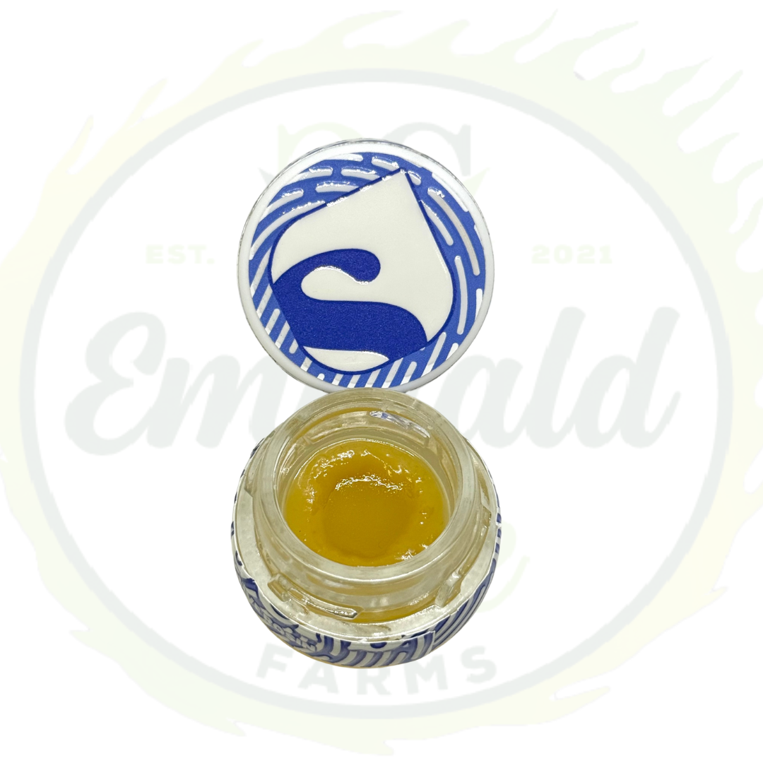 Photograph of product: Superb Rosin 1.5g Blue Ribbon Burger Thumb Print