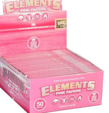 Photograph of product: Elements King Slim Pink Rolling Papers