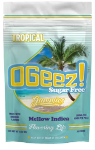 Photograph of product: Ogeez! Sugar Free Tropical Mellow Oui'd 100mg 10pk