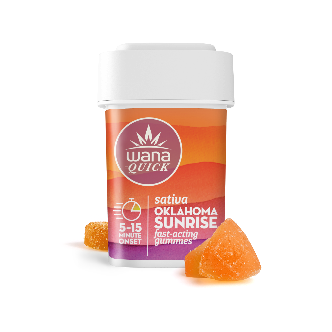 Photograph of product: Quick Oklahoma Sunrise Sativa Gummies [10 Pack] | 100mg