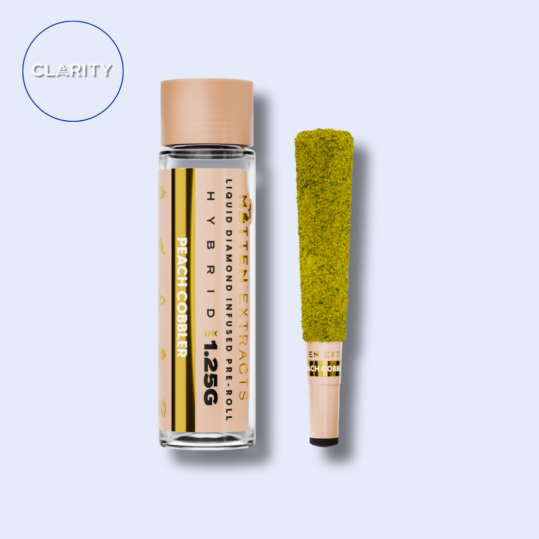Photograph of product: Mitten Extracts Infused Preroll | Peach Cobbler
