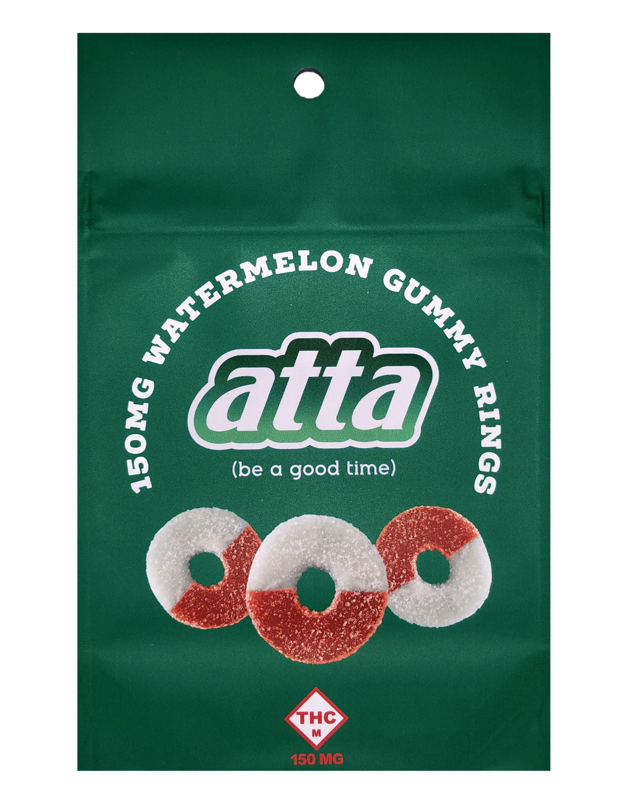 Photograph of product: Atta | Watermelon Gummy Rings | 150mg (6pk)