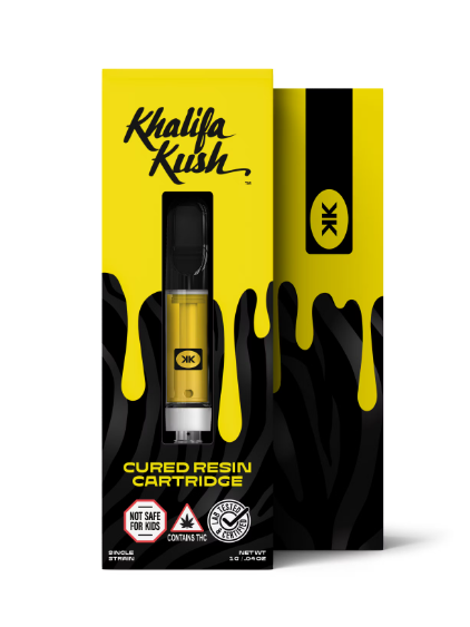 Photograph of product: Khalifa Kush Cured Resin Vape Cartridge 1000mg