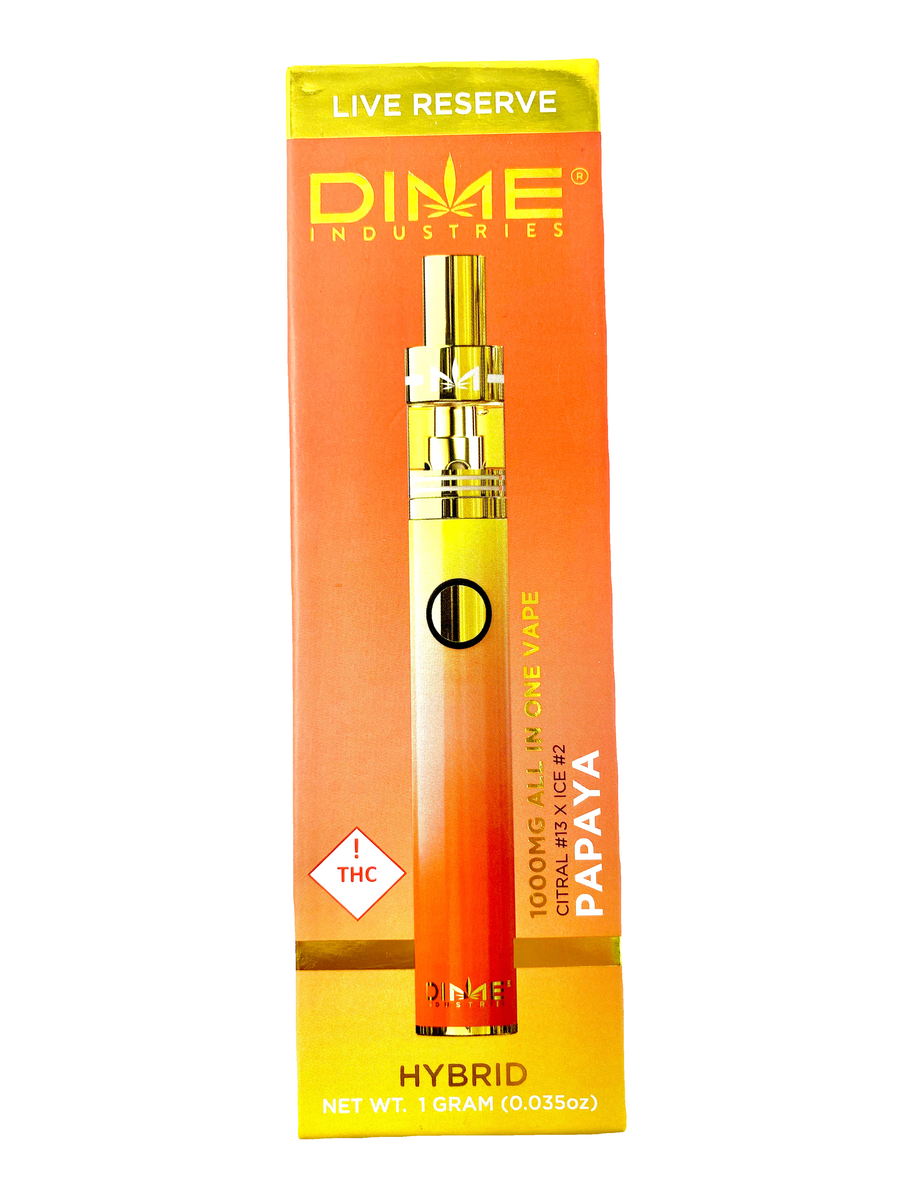Photograph of product: Papaya - Live Resin - Disposable