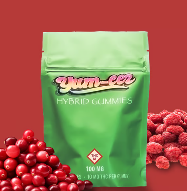 Photograph of product: Sour Cran Raspberry | 100mg Hybrid Gummies