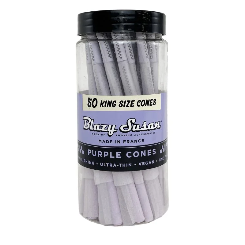 Photograph of product: Blazy Susan | King Size Cones [50pk] | Purple