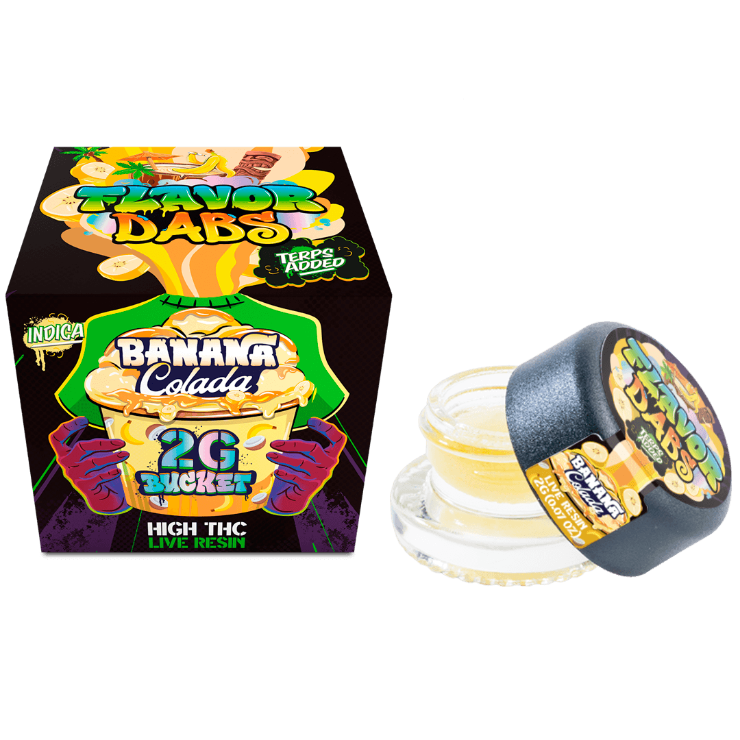 Photograph of product: LOUD AND CLEAR FLAVOR DABS | LIVE RESIN BANANA COLADA