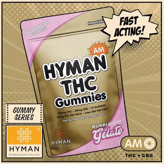 Photograph of product: Hyman - Bubblegum Gelato 200mg AM Gummies