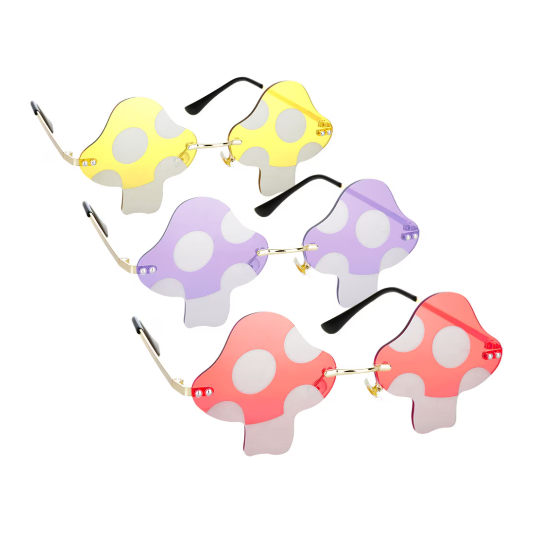 Photograph of product: AFG | Mushroom Novelty Sunglasses Assorted Colors