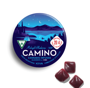 Photograph of product: Midnight Blueberry 200mg Gummies By Camino